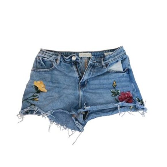 PacSun Pants - Pacsun Los Angeles Floral Embroidered Jean Short-Shorts